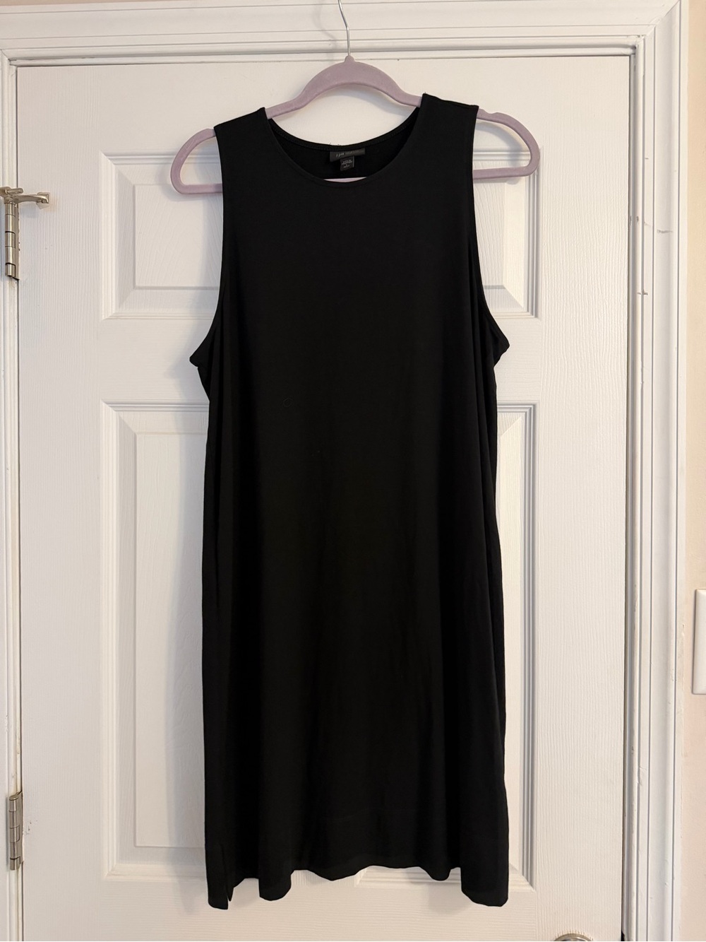 J. Jill Black Sleeveless Mini Shift Dress